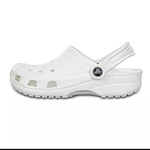White unisex, classic crocs w6/m4 brand new with tags
